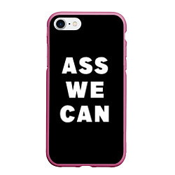 Чехол iPhone 7/8 матовый Ass We Can, цвет: 3D-малиновый