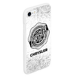 Чехол iPhone 7/8 матовый Chrysler с потертостями на светлом фоне, цвет: 3D-белый — фото 2