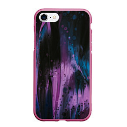 Чехол iPhone 7/8 матовый Фиолетовые абстрактные тени, цвет: 3D-малиновый