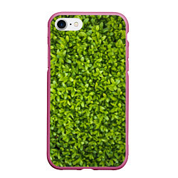 Чехол iPhone 7/8 матовый Зеленая травка, цвет: 3D-малиновый