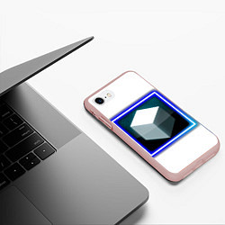 Чехол iPhone 7/8 матовый Белый куб и магия, цвет: 3D-светло-розовый — фото 2