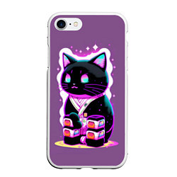 Чехол iPhone 7/8 матовый Японский суши-кот