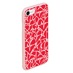 Чехол iPhone 7/8 матовый Абстракция сердце, цвет: 3D-светло-розовый — фото 2
