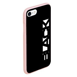 Чехол iPhone 7/8 матовый Black minimalistik, цвет: 3D-светло-розовый — фото 2