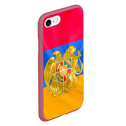 Чехол iPhone 7/8 матовый Солнечная Армения, цвет: 3D-малиновый — фото 2