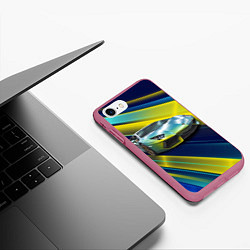 Чехол iPhone 7/8 матовый Суперкар Lamborghini Reventon, цвет: 3D-малиновый — фото 2