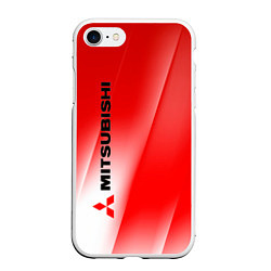 Чехол iPhone 7/8 матовый Mitsubishi sign, цвет: 3D-белый