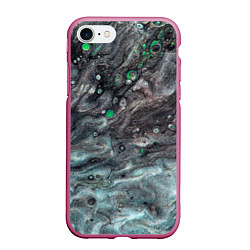 Чехол iPhone 7/8 матовый Каменные краски, цвет: 3D-малиновый