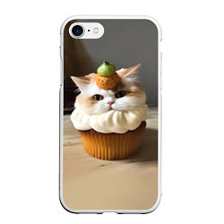 Чехол iPhone 7/8 матовый КексоКот, цвет: 3D-белый