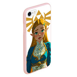 Чехол iPhone 7/8 матовый The legend of Zelda - ahegao, цвет: 3D-светло-розовый — фото 2