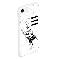 Чехол iPhone 7/8 матовый OneRepublic и рок символ, цвет: 3D-белый — фото 2