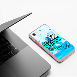 Чехол iPhone 7/8 матовый Baby Shark Doo-Doo-Doo, цвет: 3D-светло-розовый — фото 2