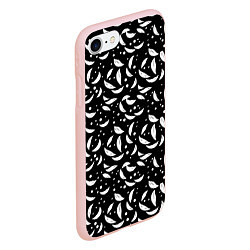 Чехол iPhone 7/8 матовый Белый листопад, цвет: 3D-светло-розовый — фото 2
