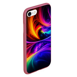 Чехол iPhone 7/8 матовый Неоновая краска, цвет: 3D-малиновый — фото 2