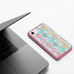 Чехол iPhone 7/8 матовый Сладкий день, цвет: 3D-малиновый — фото 2