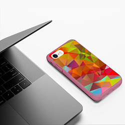 Чехол iPhone 7/8 матовый Узорчик, цвет: 3D-малиновый — фото 2