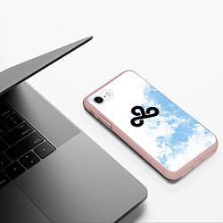 Чехол iPhone 7/8 матовый Cloud9 Облачный, цвет: 3D-светло-розовый — фото 2