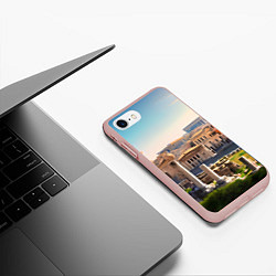 Чехол iPhone 7/8 матовый Руины Рима, цвет: 3D-светло-розовый — фото 2