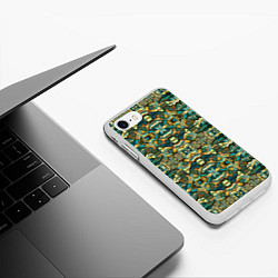 Чехол iPhone 7/8 матовый Мозаика из самоцветов, цвет: 3D-белый — фото 2