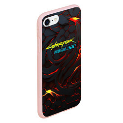 Чехол iPhone 7/8 матовый Cyberpunk 2077 phantom liberty fire, цвет: 3D-светло-розовый — фото 2