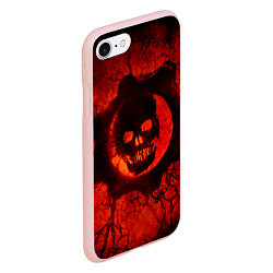 Чехол iPhone 7/8 матовый Gears of War красный, цвет: 3D-светло-розовый — фото 2