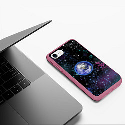 Чехол iPhone 7/8 матовый Невесомость, цвет: 3D-малиновый — фото 2