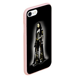 Чехол iPhone 7/8 матовый Мона Лиза - готика - нейросеть, цвет: 3D-светло-розовый — фото 2
