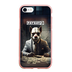 Чехол iPhone 7/8 матовый Bulldog payday 3, цвет: 3D-светло-розовый