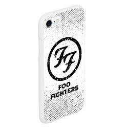 Чехол iPhone 7/8 матовый Foo Fighters с потертостями на светлом фоне, цвет: 3D-белый — фото 2