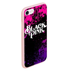 Чехол iPhone 7/8 матовый Blackpink - neon, цвет: 3D-светло-розовый — фото 2