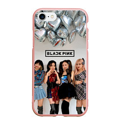 Чехол iPhone 7/8 матовый Blackpink girls, цвет: 3D-светло-розовый