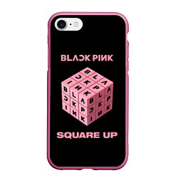 Чехол iPhone 7/8 матовый Blackpink Square up, цвет: 3D-малиновый