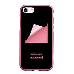 Чехол iPhone 7/8 матовый Blackpink Square two, цвет: 3D-малиновый