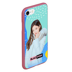 Чехол iPhone 7/8 матовый Blackpink winter style, цвет: 3D-малиновый — фото 2