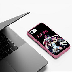 Чехол iPhone 7/8 матовый Blackpink on stage, цвет: 3D-малиновый — фото 2