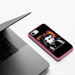Чехол iPhone 7/8 матовый Алиса - К Кинчев, цвет: 3D-малиновый — фото 2