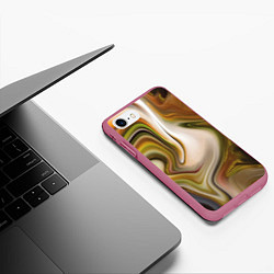 Чехол iPhone 7/8 матовый Mood waves, цвет: 3D-малиновый — фото 2