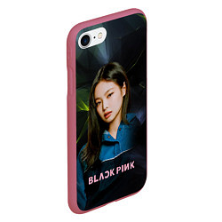 Чехол iPhone 7/8 матовый Blackpink shut down, цвет: 3D-малиновый — фото 2