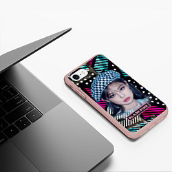 Чехол iPhone 7/8 матовый Jennie Blackpink, цвет: 3D-светло-розовый — фото 2