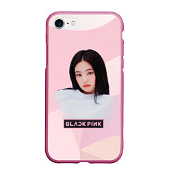 Чехол iPhone 7/8 матовый Jennie Kim Blackpink, цвет: 3D-малиновый