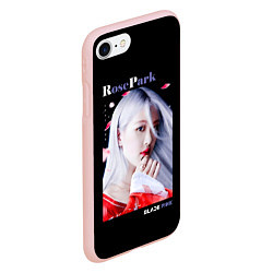 Чехол iPhone 7/8 матовый Blackpink Rose Red Kimono, цвет: 3D-светло-розовый — фото 2