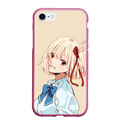 Чехол iPhone 7/8 матовый Chisato Nishikigi - Lycoris Recoil, цвет: 3D-малиновый