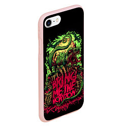 Чехол iPhone 7/8 матовый Bring me the horizon dinosaurs, цвет: 3D-светло-розовый — фото 2