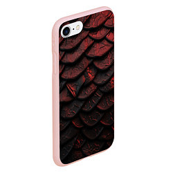 Чехол iPhone 7/8 матовый Объемная текстура из темных плит, цвет: 3D-светло-розовый — фото 2