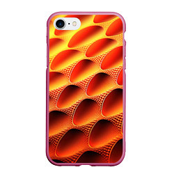 Чехол iPhone 7/8 матовый Объемные впадины, цвет: 3D-малиновый