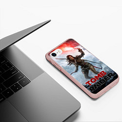 Чехол iPhone 7/8 матовый A surviver is born, цвет: 3D-светло-розовый — фото 2