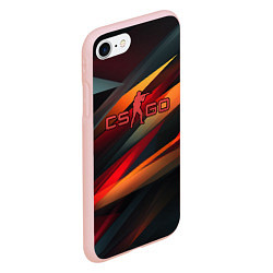 Чехол iPhone 7/8 матовый CS GO abstract logo, цвет: 3D-светло-розовый — фото 2