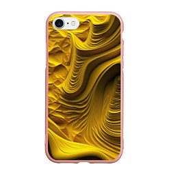 Чехол iPhone 7/8 матовый Объемная желтая текстура