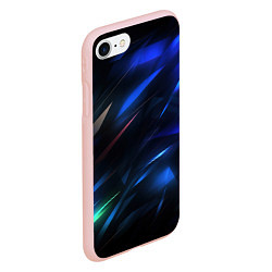 Чехол iPhone 7/8 матовый Blue abstract background, цвет: 3D-светло-розовый — фото 2