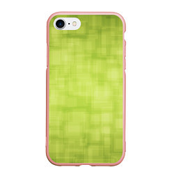 Чехол iPhone 7/8 матовый Green and square, цвет: 3D-светло-розовый